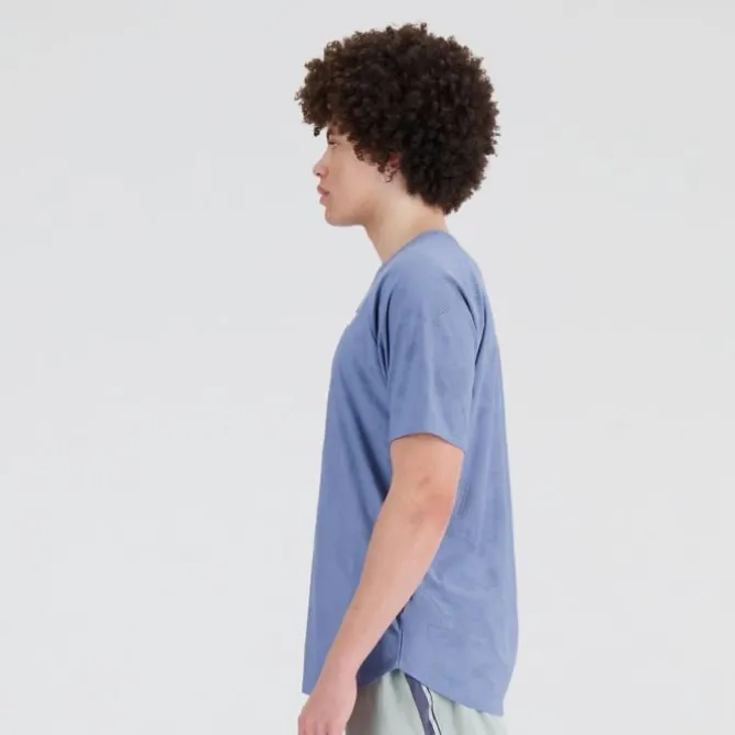 New Balance Laufshirts>Speed Jacquard Short Sleeve Blau
