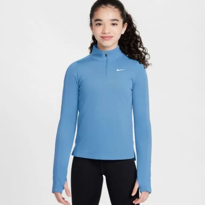 Nike Langarmshirts>Dri-FIT Long Sleeve Half Zip Top Blau