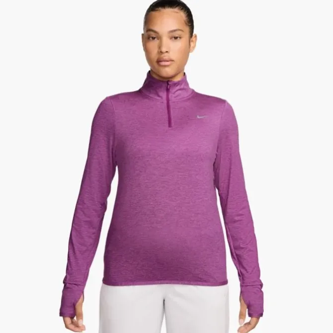 Nike Laufshirts>Dri-Fit Swift Element UV Half Zipp Midlayer Violett
