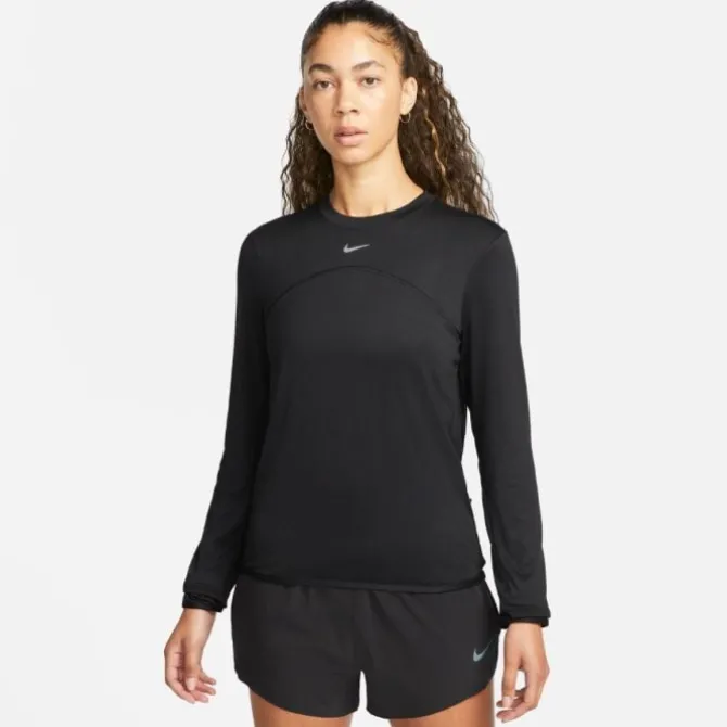 Nike Laufshirts>Dri-FIT Swift UV Crew Long Sleeve Tee Schwarz