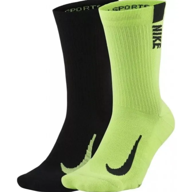 Nike Socken & Strümpfe | Laufsocken>Multiplier Crew 2-Pack Socks Grün