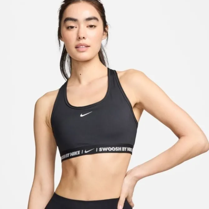 Nike Sport-bhs>Swoosh Sports Bra Medium Support Schwarz