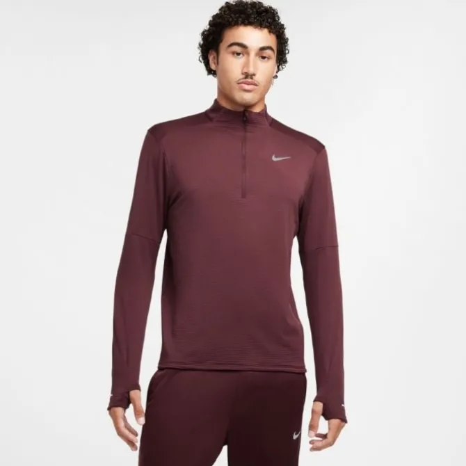 Nike Laufshirts>Therma-FIT Water-Repellent Element Half Zip Rot