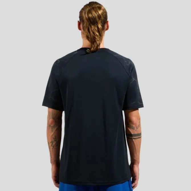 Odlo Laufshirts>Essential Print T-Shirt Crew Neck Schwarz