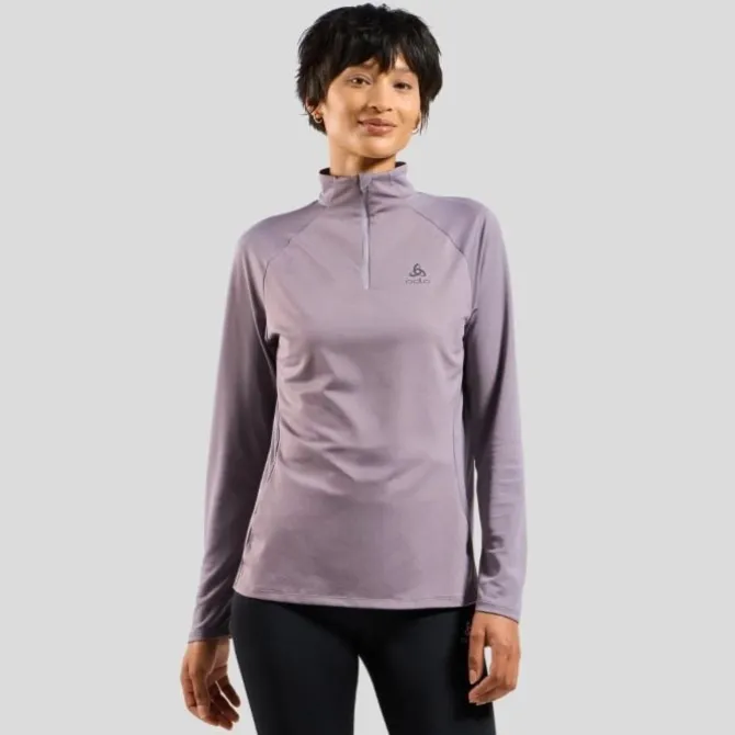 Odlo Laufshirts>Essentials Ceramiwarm Mid Layer Half Zip Violett
