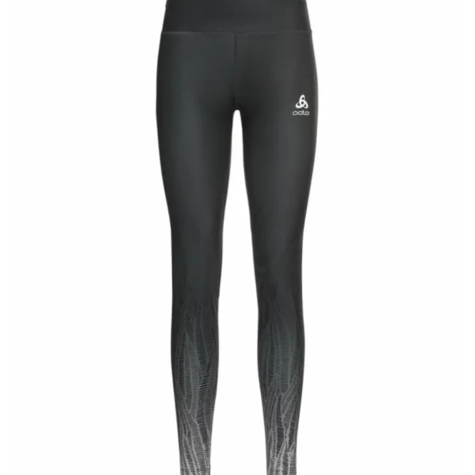 Odlo Laufhosen>Tight Zeroweight Print Schwarz