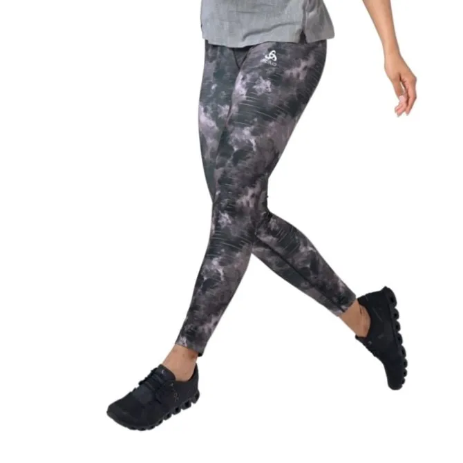 Odlo Laufhosen>Tights Zeroweight Print Reflective Schwarz