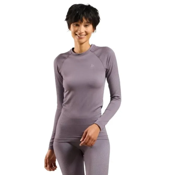 Odlo Laufshirts>Top Crew Neck Long sleeve Violett