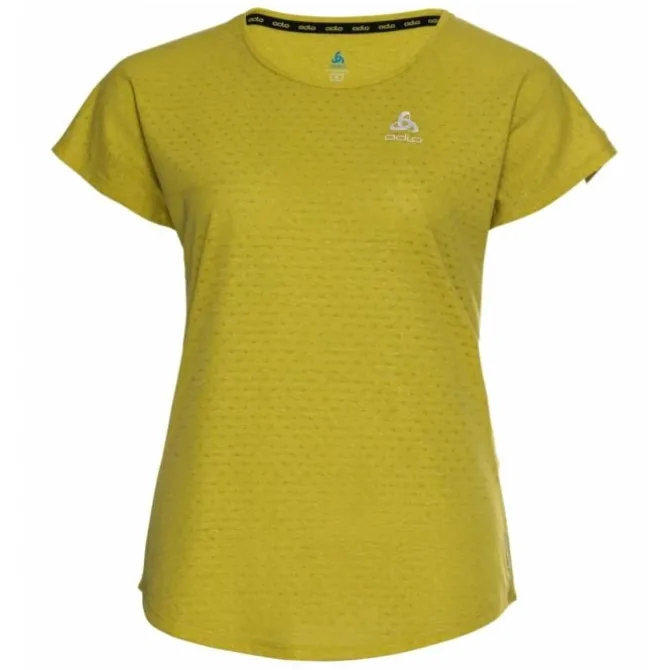Odlo Laufshirts>T-Shirt Short Sleeve Crew Neck Run Easy Gelb