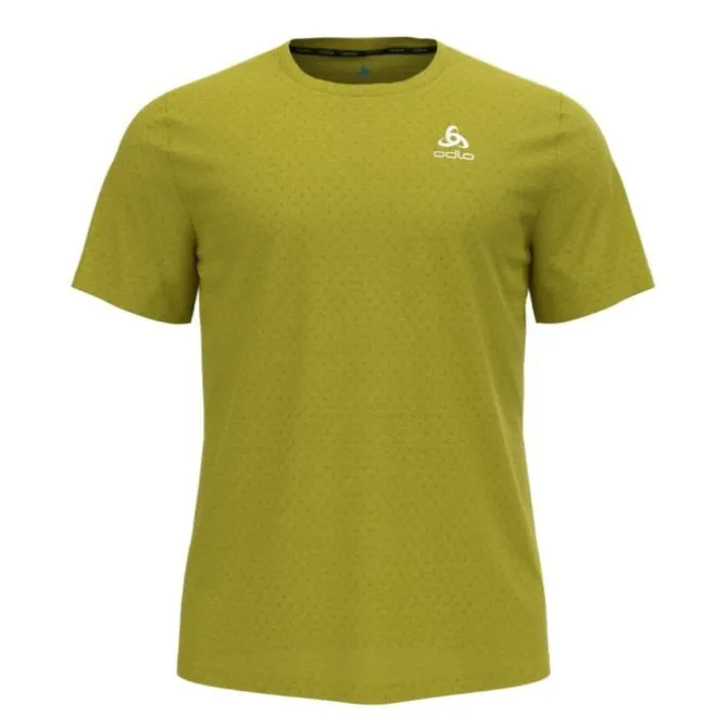 Odlo Laufshirts>T-Shirt Short Sleeve Crew Neck Run Easy Gelb