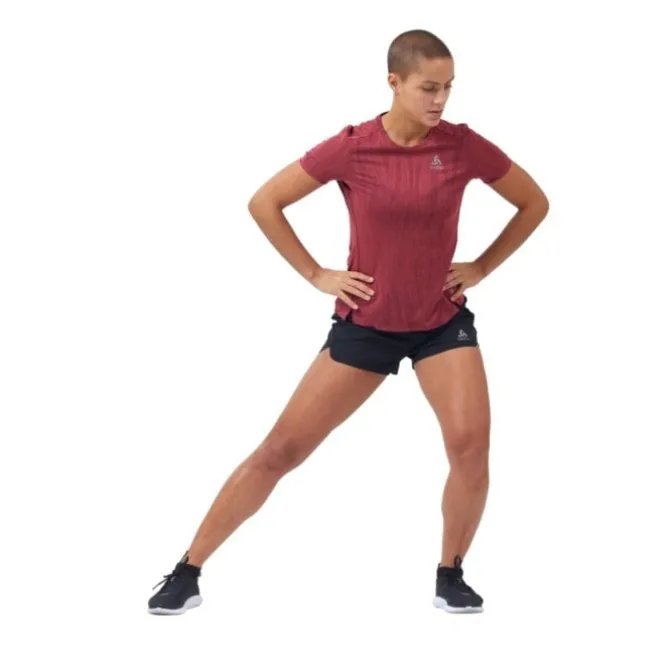 Odlo Laufshirts>T-shirt Short Sleeve Crew neck Zeroweight Rot-violett