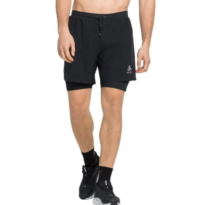 Odlo Laufshorts>X-Alp Trail 6 Inch 2-In-1 Shorts Schwarz