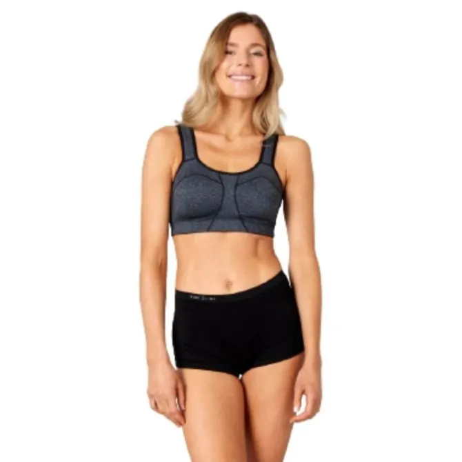 PureLime Sport-bhs>Padded Athletic BH Schwarz