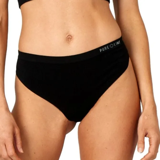PureLime Laufunterwüsche>Seamless Thong Schwarz