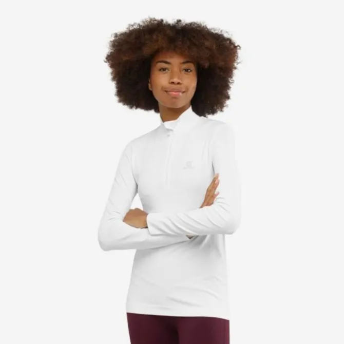 Salomon Laufshirts>Comlet Seamless HZ Weiß
