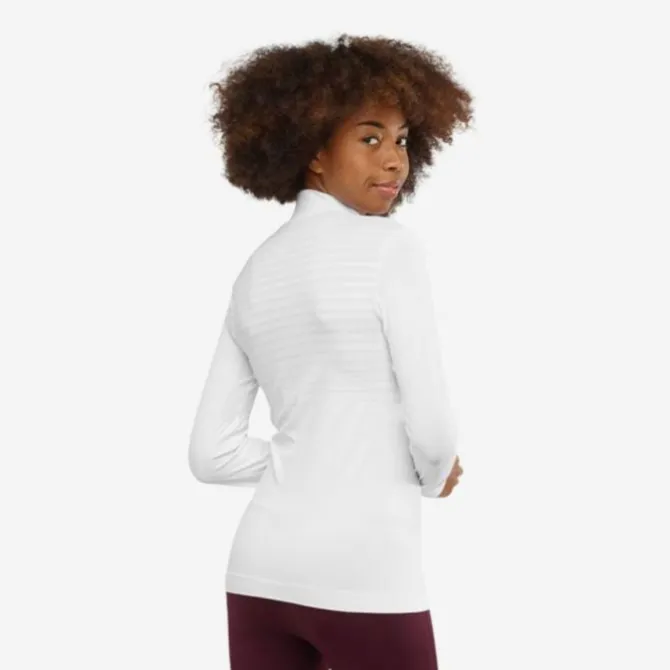 Salomon Laufshirts>Comlet Seamless HZ Weiß