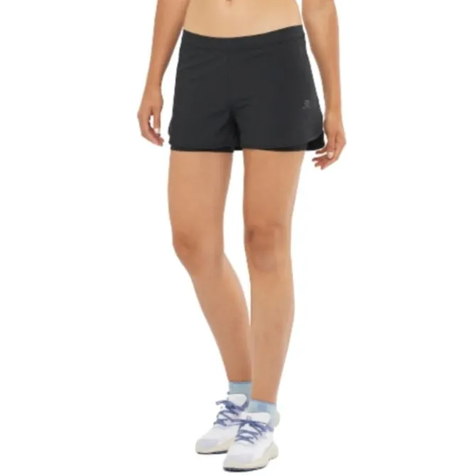 Salomon Laufshorts>Cross 2-In-1 Shorts Schwarz