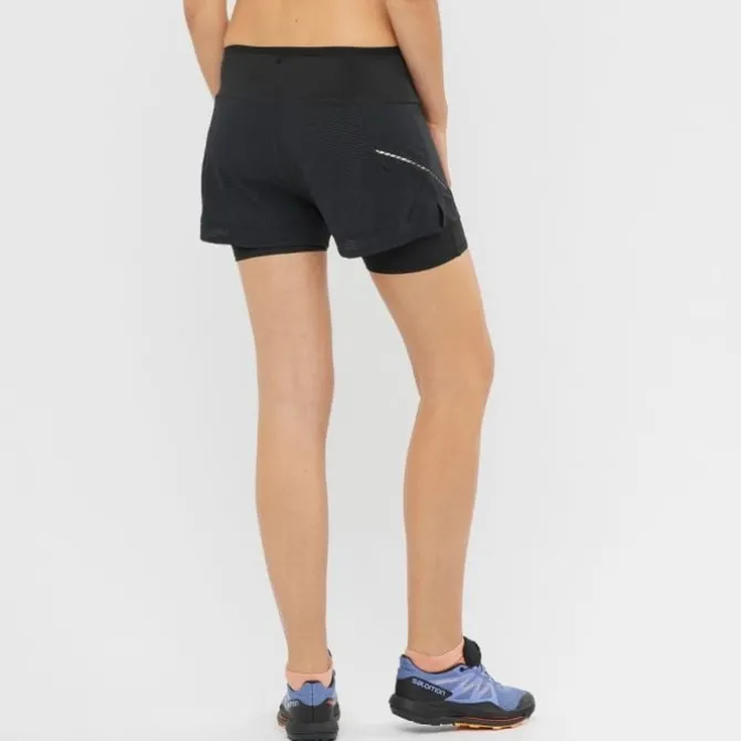 Salomon Laufshorts>Sense Aero 2-In-1 Shorts Schwarz