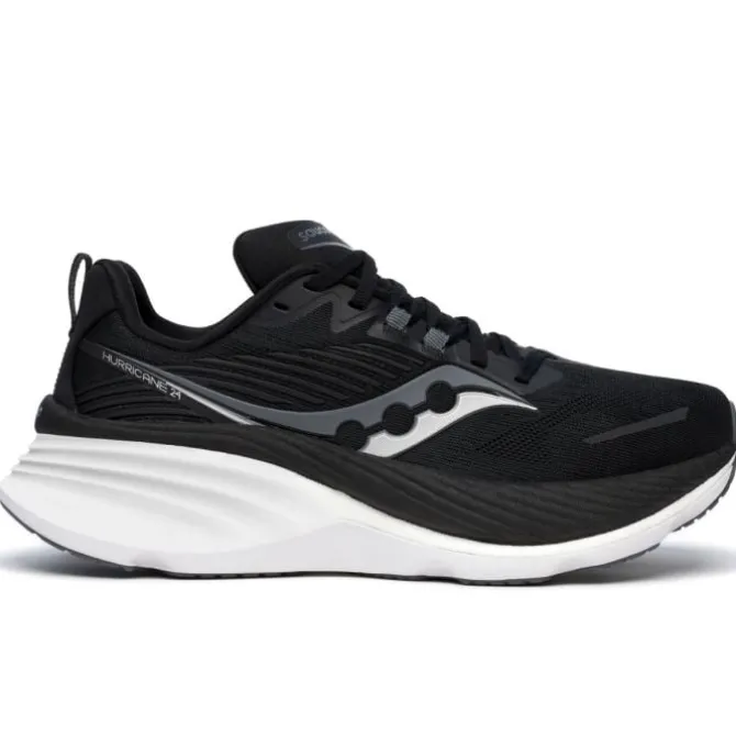 Saucony Laufschuhe Für Breite Füße | Laufschuhe Mit Pronationsstütze>Hurricane 24 Wide Schwarz