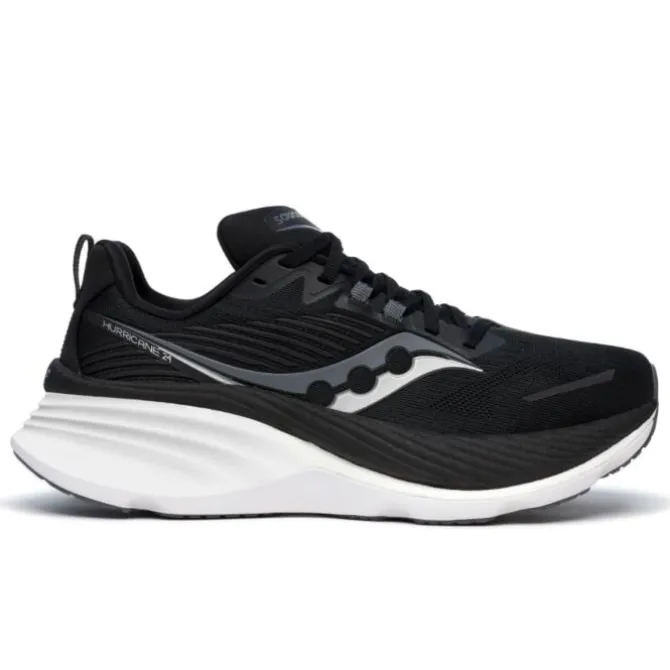 Saucony Laufschuhe Für Breite Füße | Laufschuhe Mit Pronationsstütze>Hurricane 24 Wide Schwarz