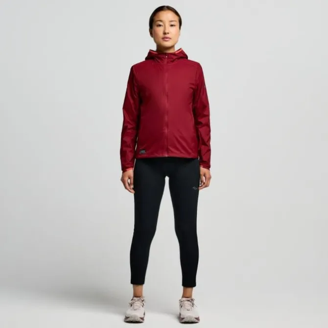 Saucony Laufjacken>Peregrine Packaway Jacket Rot