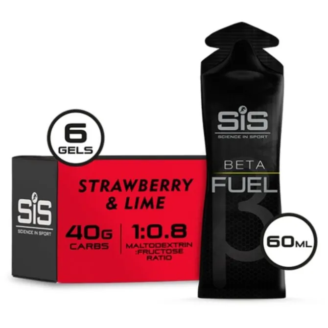 SIS Sportnahrung>Beta Fuel Gel 6x60ml. Strawberry/Lime Rot