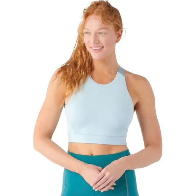 Smartwool Sport-bhs>Active Crop Bra Blau