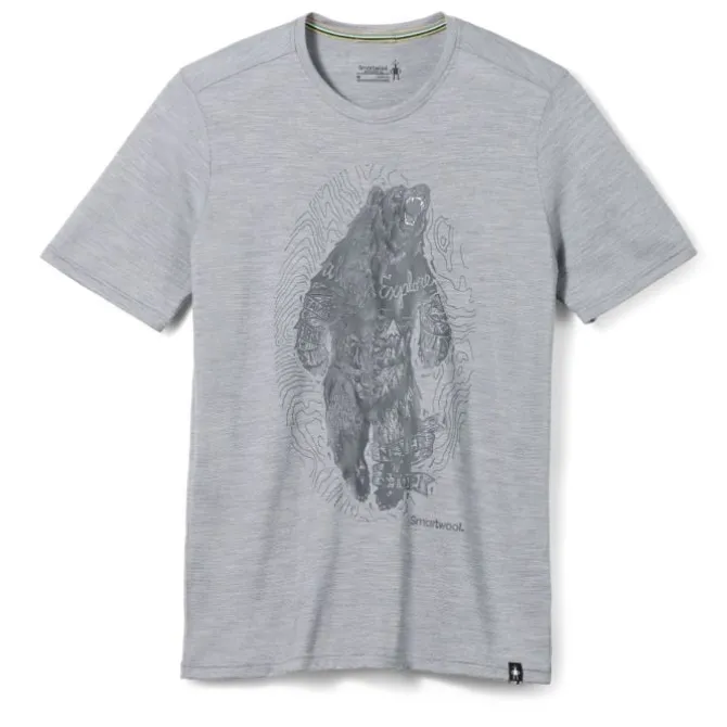 Smartwool Laufshirts>Always Explore Short Sleeve Graphic Tee Slim Fit Grau