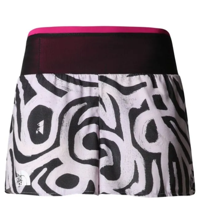 The North Face Laufshorts>Printed Flight Stridelight 4" Short Weiß
