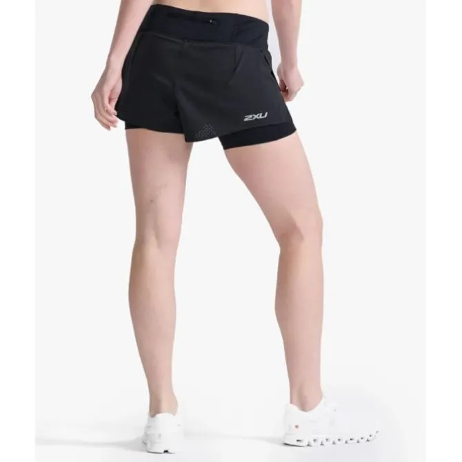 2XU Laufshorts>Aero 2in1 4 inch Shorts Schwarz