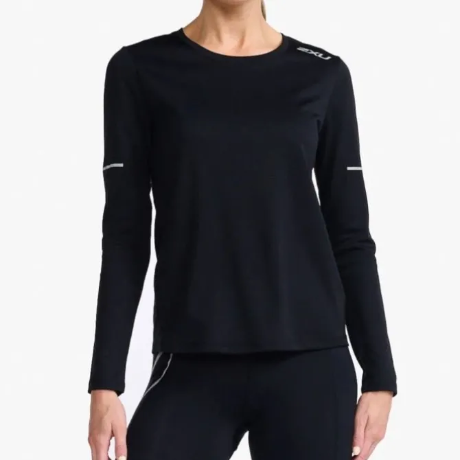 2XU Laufshirts>Aero Long Sleeve Tee Schwarz