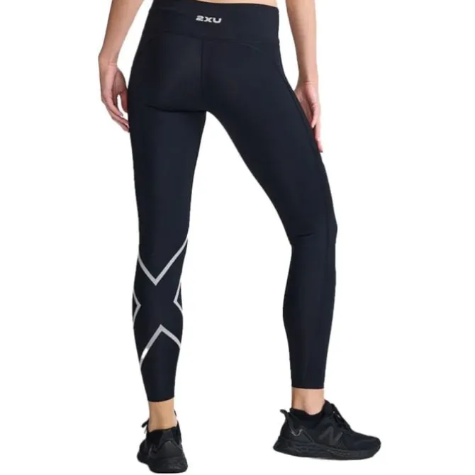 2XU Laufhosen>Aero Mid-Rise Compression Tight Weiß