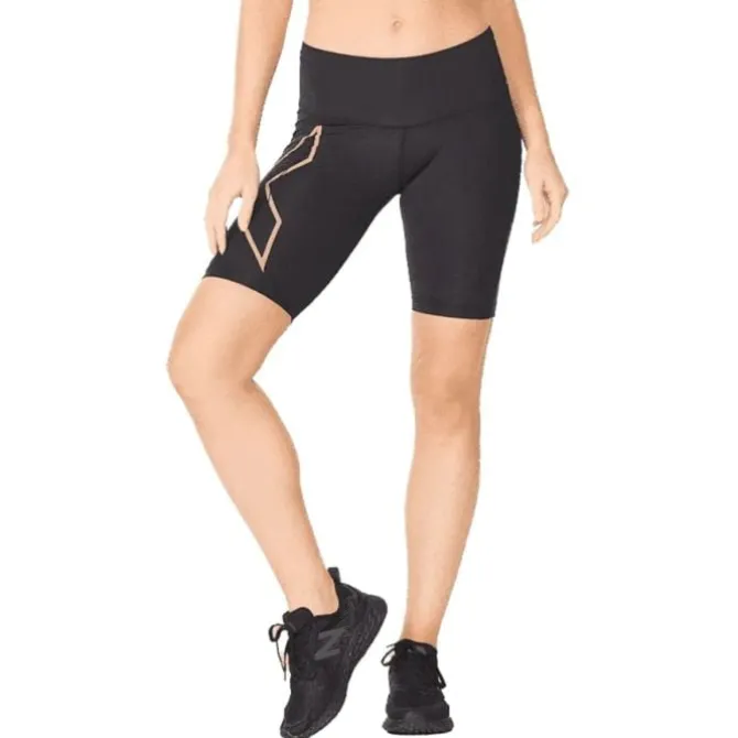 2XU Laufshorts>Light Speed Mid-Rise Comp. Shorts Schwarz