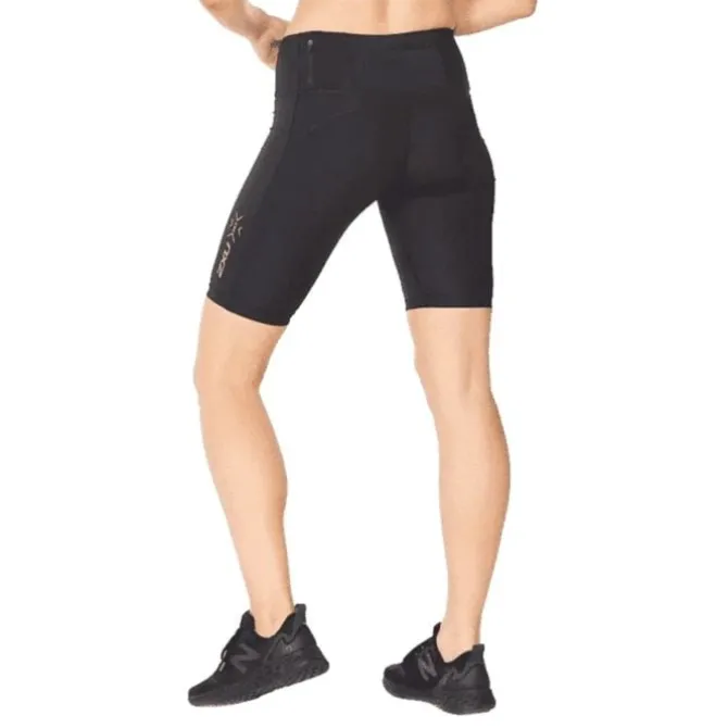 2XU Laufshorts>Light Speed Mid-Rise Comp. Shorts Schwarz