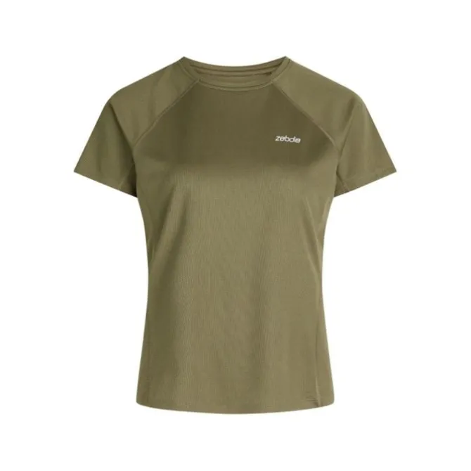 Zebdia Laufshirts>Chest Print Sports SS Tee Grün