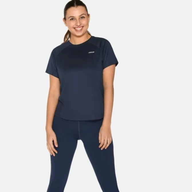 Zebdia Laufshirts>Chest Print Sports SS Tee Blau